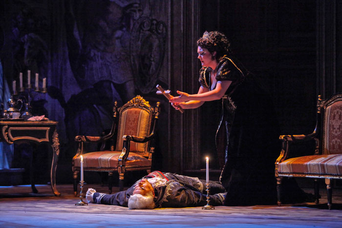 Kara Shay Thomson as Tosca in the Sarasota Opera production.