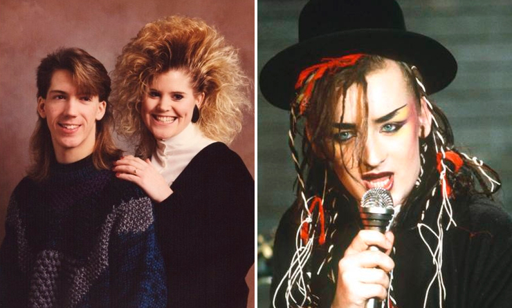 LEFT: Big Hair. RIGHT: Boy George.