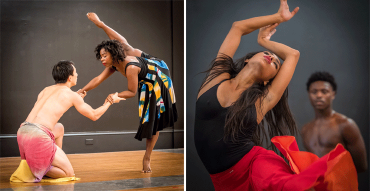 LEFT: Jasmine Howell, Yu-Mein Wu. RIGHT: Sasha Caicedo, Leon Cobb. PHOTO CREDIT: Andy Milne.