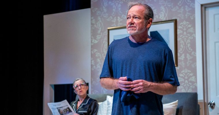 Jeni Hacker as Fay and Michael McKeever as her husband, Mark. (Photo by Justin Namon)