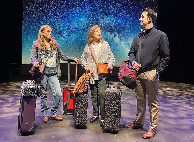 Mallory Newbrough, Laura Turnbull and Daniel Llaca in the Actors' Playhouse Production of 