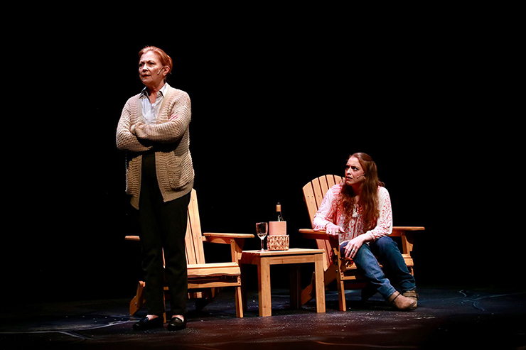 Laura Turnbull plays a Ph.D. astrophysicist and her daughter, Oliver, played by Mallory Newbrough leans more towards English literature. (Photos by Alberto Romeu)