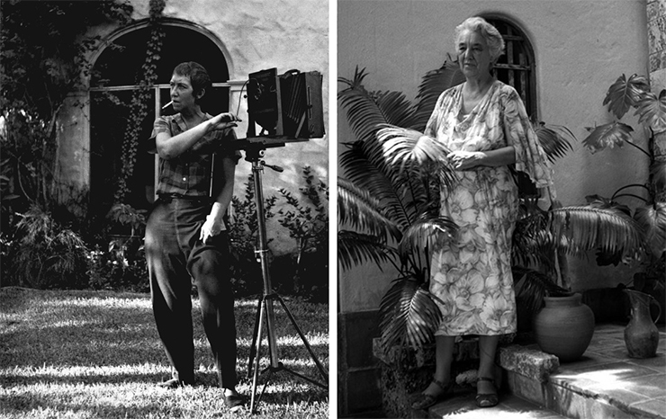 Left: Berenice Abbott, Photographer, New York City by Klara Farkas. Right: Marian Bell Fairchild, Writer and Collector of tropical Plants by Klara Farkas.