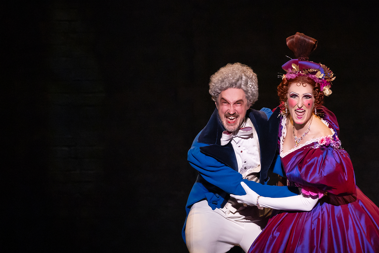 “Beggars at the Feast” features, from left, Matt Crowle as Thénardier and Victoria Huston-Elem as Madame Thénardier in the national tour of 