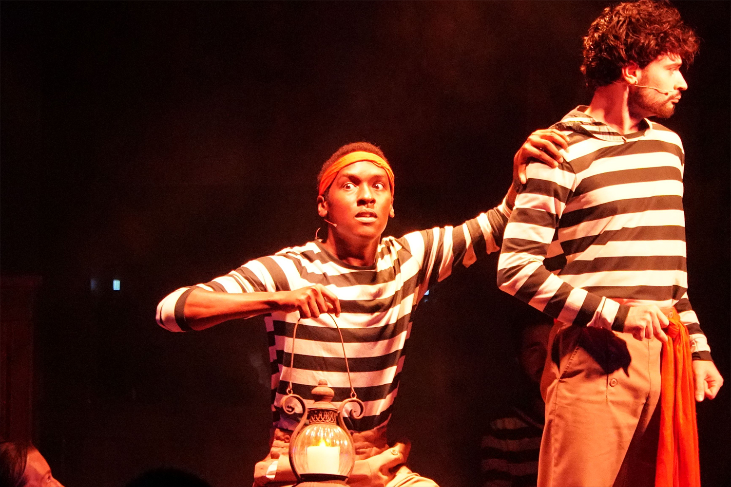 Imran Hylton as Sebastian and Tico Chiriboga as Flotsam. (Photo by David Caserta)