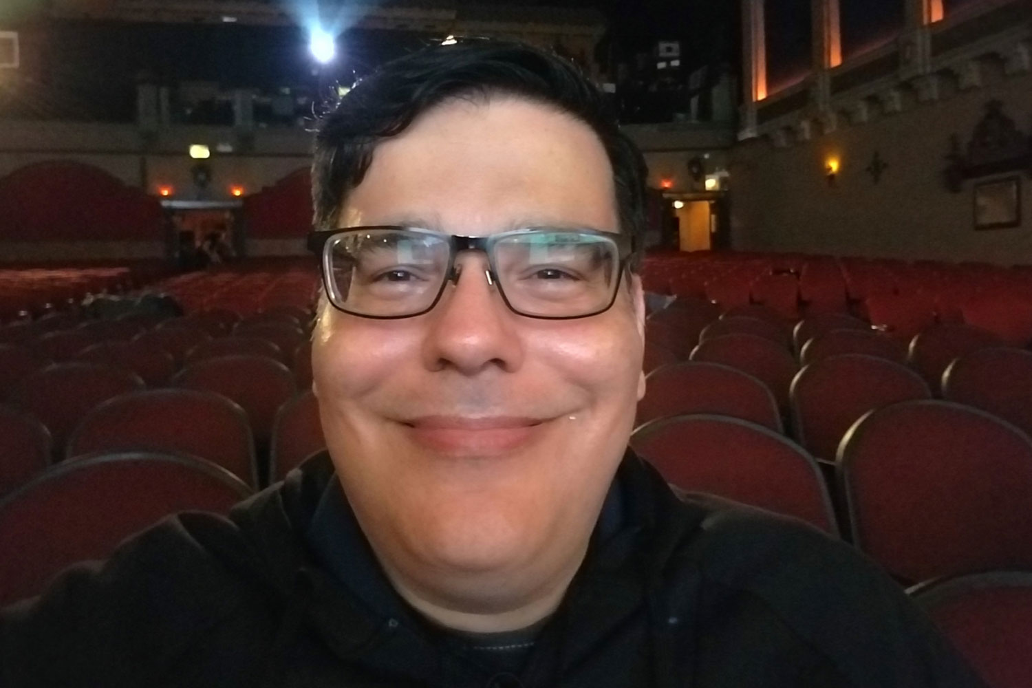 MAZ film critic Ruben Rosario sits in Chicago's Music Box Theatre for the first time.