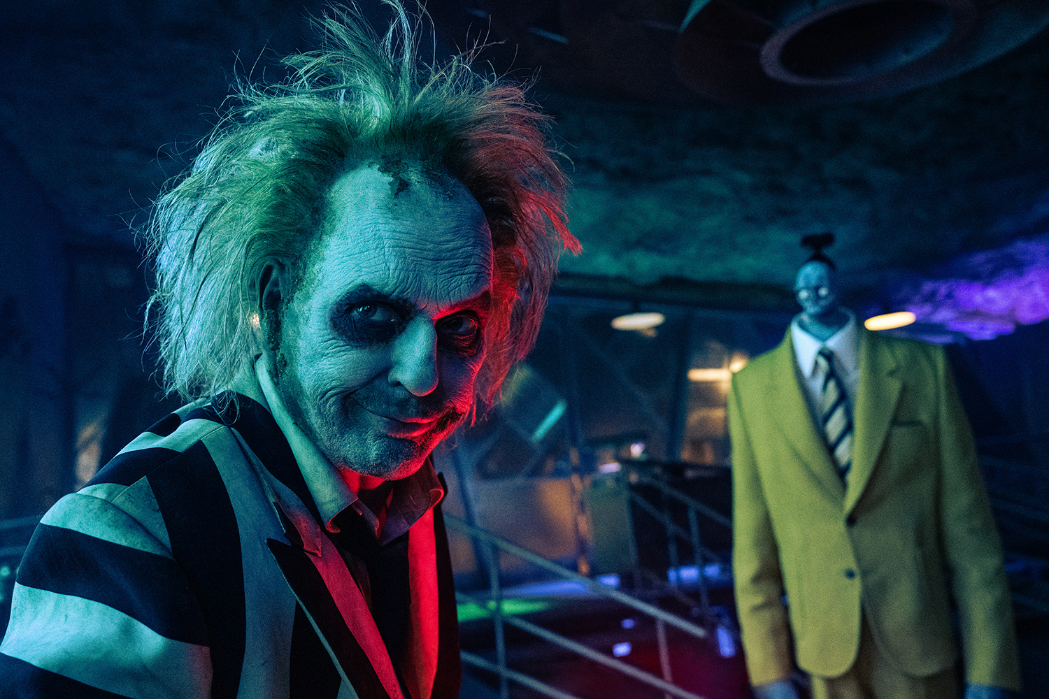 Michael Keaton as Beetlejuice in a scene from 