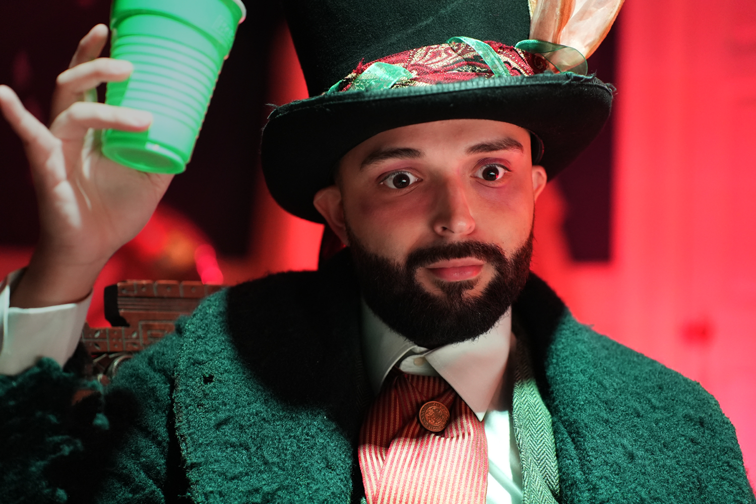 John Mazuelos as The Mad Hatter. (Photo by Giancarlo Rodaz)