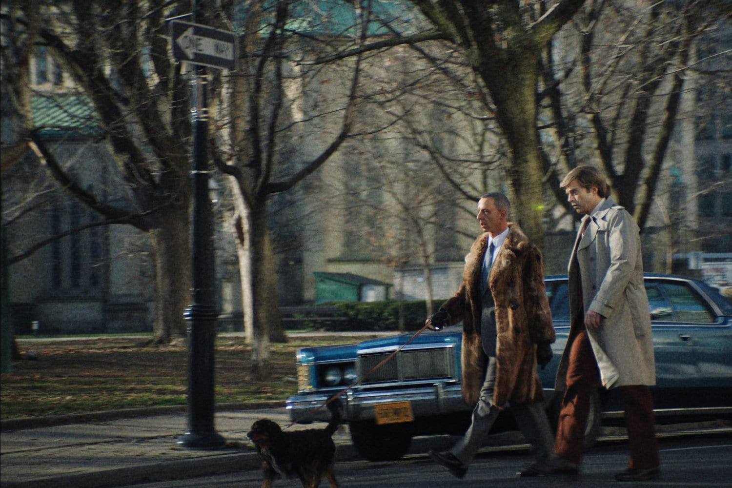 Jeremy Strong (left) as Roy Cohn and Sebastian Stan (right) as Donald Trump in 