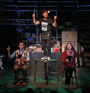 At Actors' Playhouse Nate Promkul, Adam Kantor, and Maria Bilbao bring to life Jonathan Larson's musical 