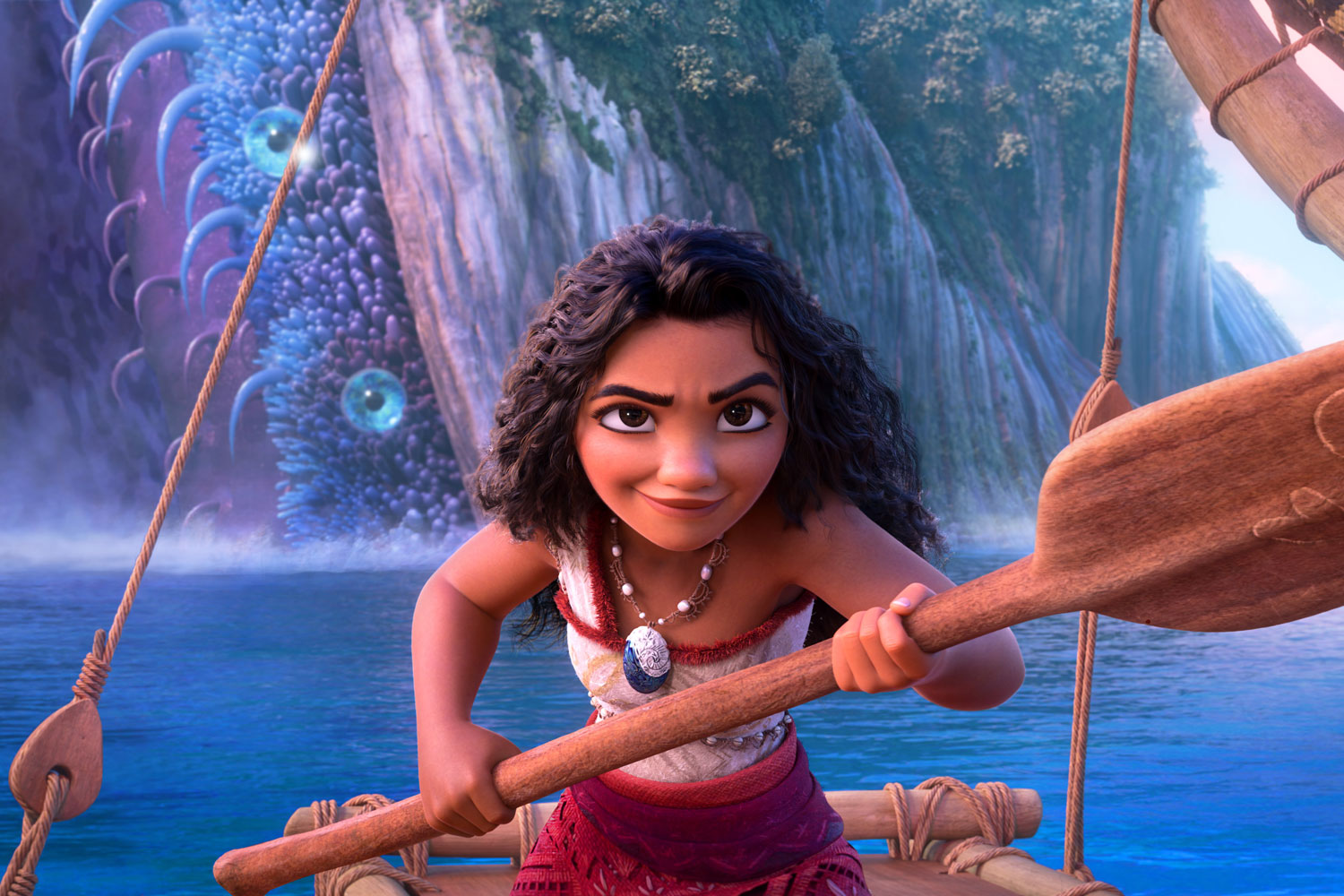 Auli'i Cravalho voices Moana in a scene from 