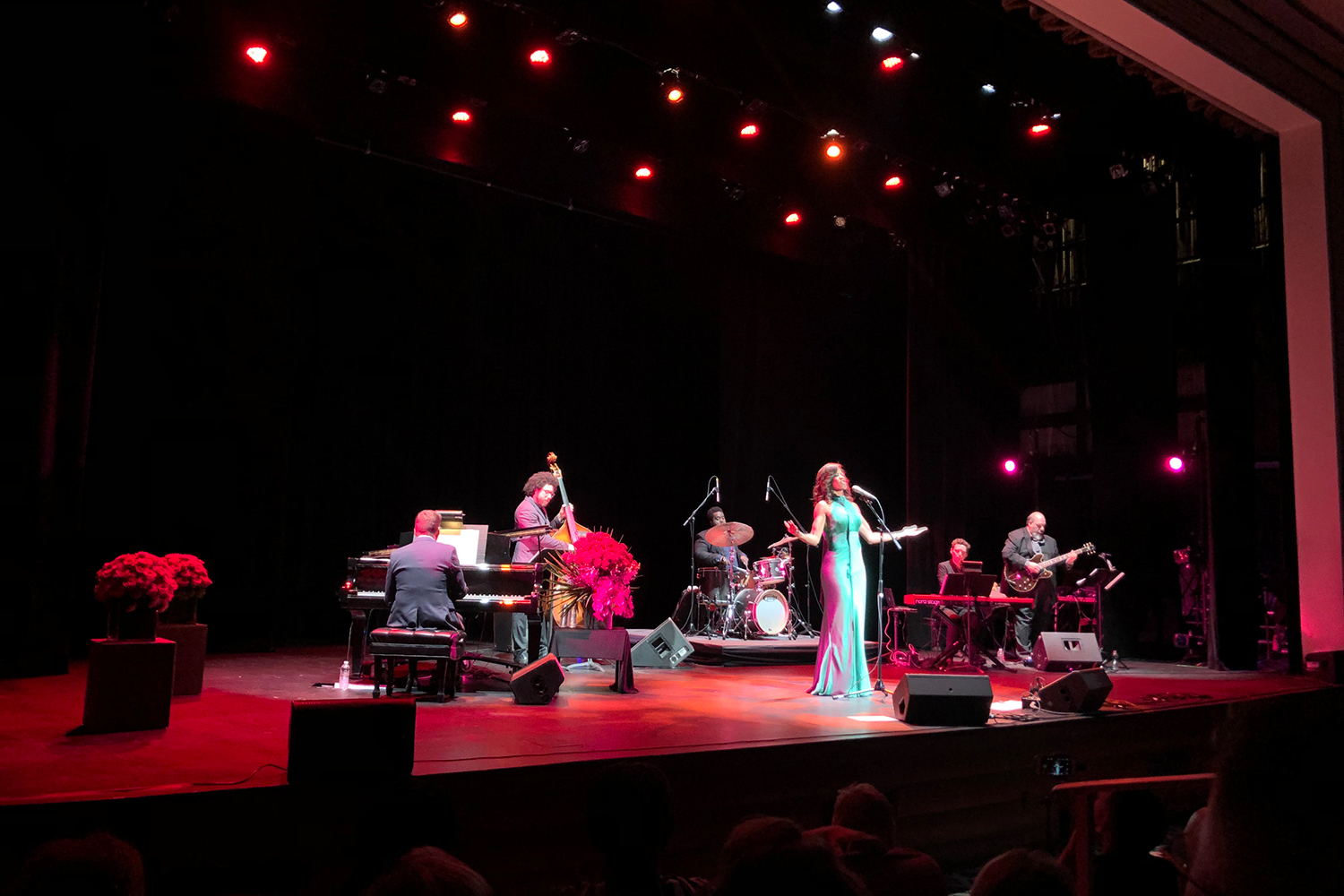 Nicole Henry shown with her full band on stage at her 2018 Winter Concert at the Colony Theatre, where she'll perform this year's concert 