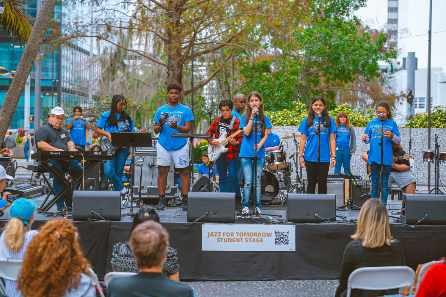 The Miami Lighthouse Band performs on the 