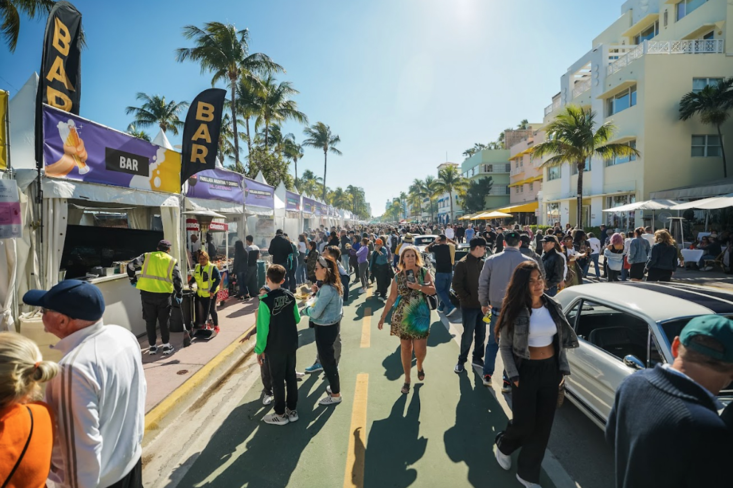 Ocean Drive during Art Deco Weekend.