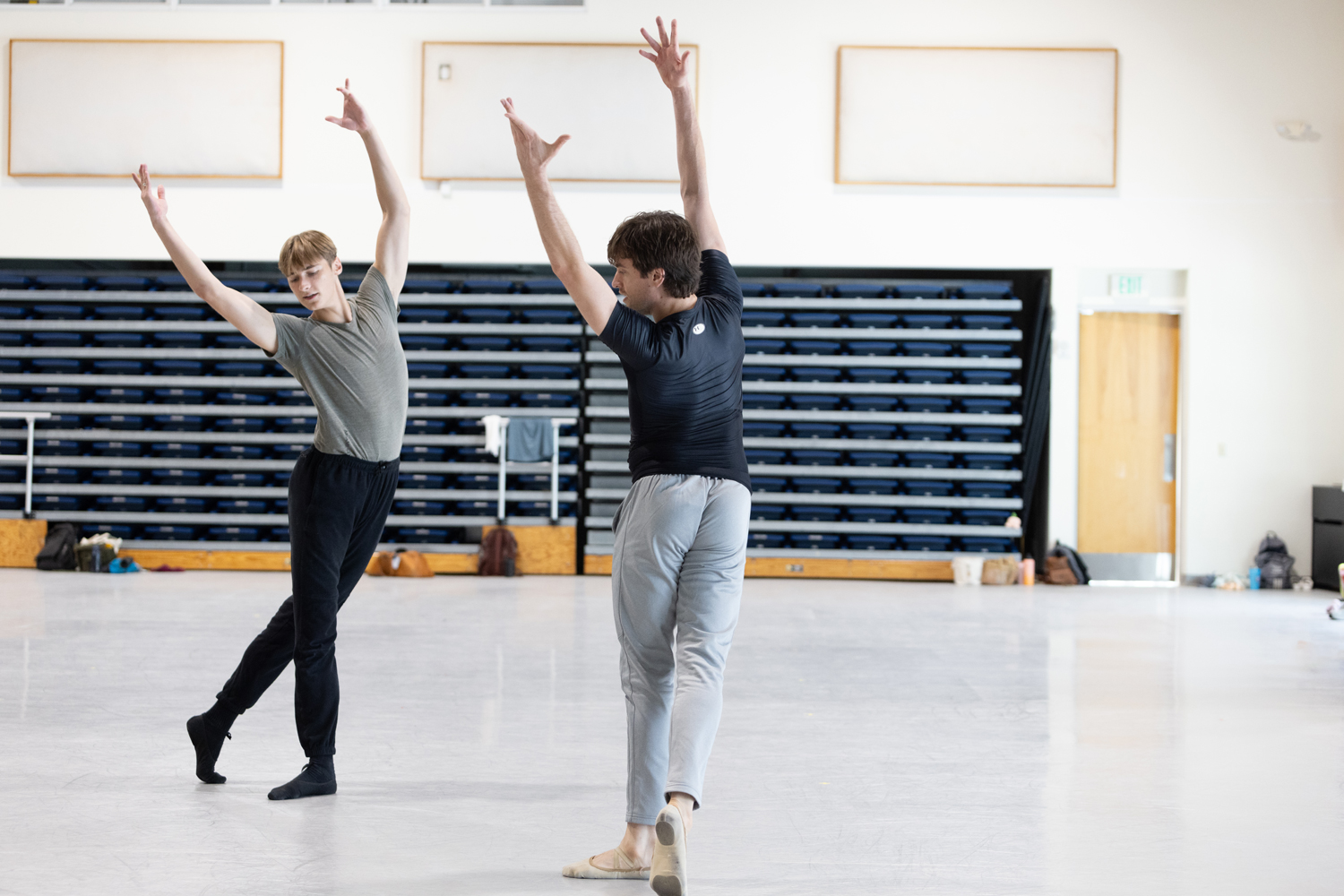 Cameron Catazaro and Steven Loch rehearsing 