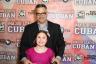 Filmmaker Joe Cardona with his daughter Celia at the premiere screening of his documentary Major League Cuba.